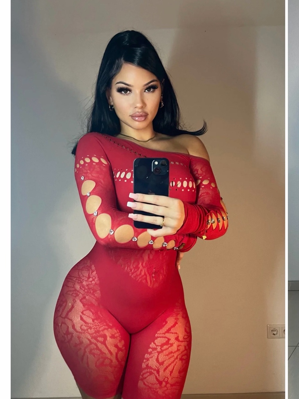 Baddieville JAYDEN ROMPER (RED)